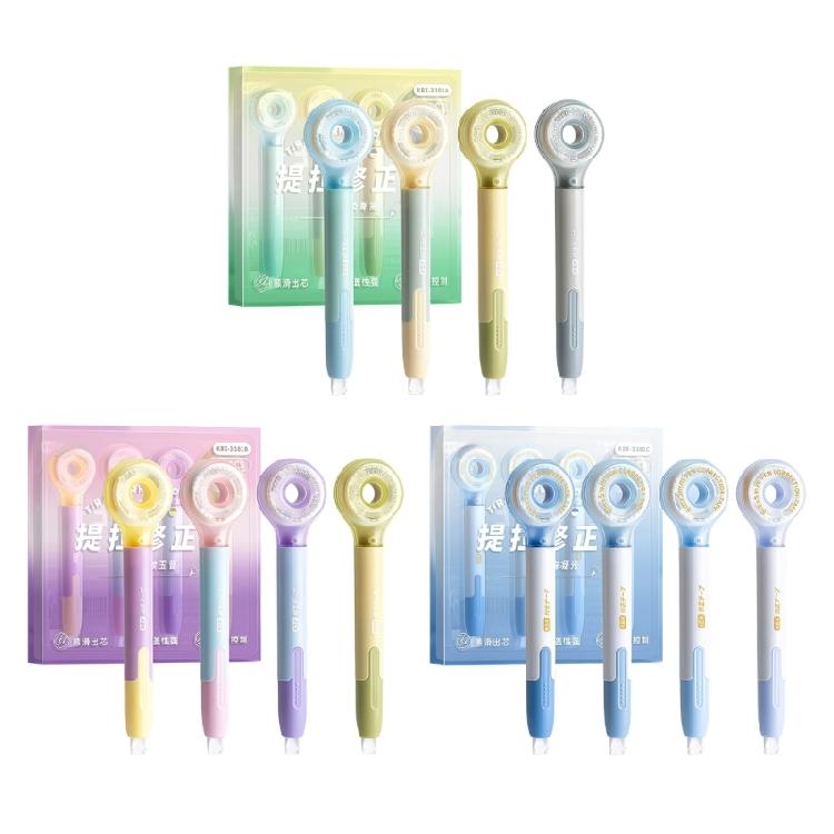 4Pcs 6mX5mm Correction Tapes Roller School and Offices Supplies White Correction Tape Total 36m for Writing Scrapbooking