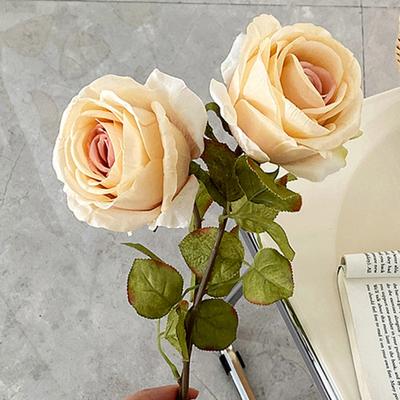 Yousheng Realistische Künstliche Rose mit Langem Stiel Fake Rosenstrauß für Valentinstag Heim Hochzeitsmittelstück DIY Braut