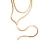 Yhpup Personalized Stainless Steel Double Layer Snake Chain Long Pendant Necklace Water Resistant Popular Jewelry Gift