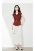 Fashionable casual suit, stylish and slimming, sleeveless shirt, wide leg pants, two-piece set