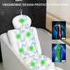 Luxury White Bath Pillow, Soft and Breathable Ergonomic Seat Pad Suitable for Home or Hotel Use, White Design with Head Support and Armrests