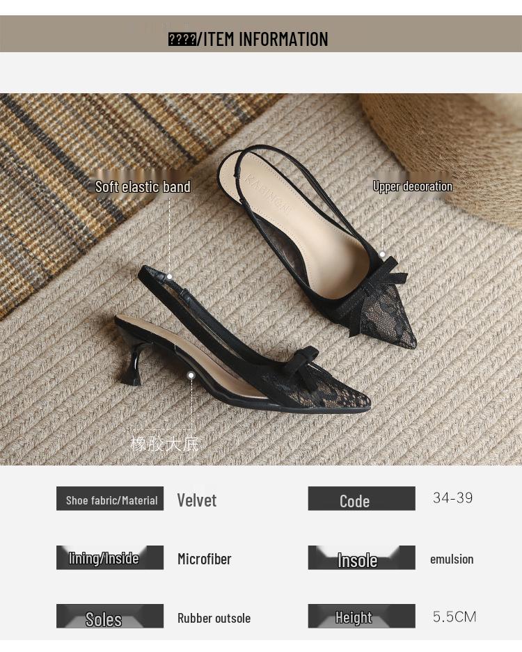 Schicke Spitze Kitten Heels: 2026 Frühling Geschlossene Zehenpartie Riemchen mit Schleife Mittelhoher Absatz Damen Sandalen
