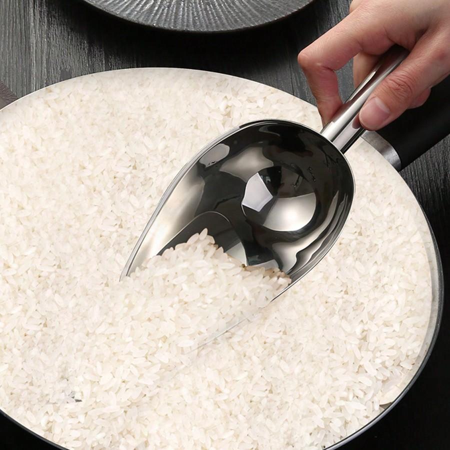 Stainless Steel Ice Shovel, Flat Ice Scoop, Bar Tool, Supermarket Shovel For Sugar/Candy/Tea Leaves