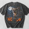 Funny Chihuahua Howling Moon Halloween T-Shirt,Spooky Season Dog Lover Gift,Halloween Dog Graphic Tee,Dog Halloween Shirt,Pet Lover Gift
