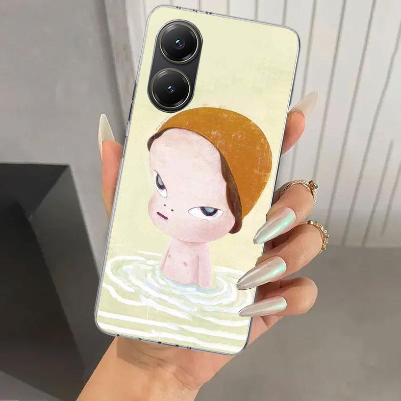 Y-Yoshitomo Nara Phone Case for Xiaomi Poco X5 X6 X7 Pro F7 Ultra M7 Redmi 15 15C 13 13C 12 12C 10 10A 10C 9 9A 9C 9T Shell Poco