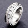 Men's wedding ring, light luxury niche INS hip-hop zircon index finger ring for men
