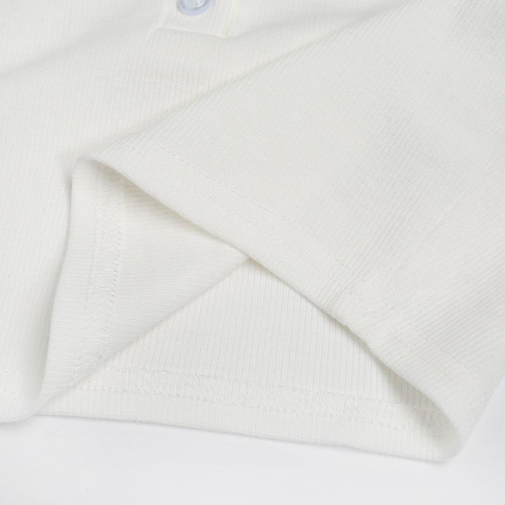 Sexy Knopf Tief V-Ausschnitt Ärmellos Sommer Weißes Crop Top Rückenfrei Damen Neckholder Tanktop Club Streetwear Lässige Oberteile