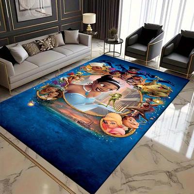 1pc The Princess and The Frog Themed Area Rug, Non-Slip Door Mat for Home Entrance, Bedroom, Bathroom, Anti-Slip Floor Mat