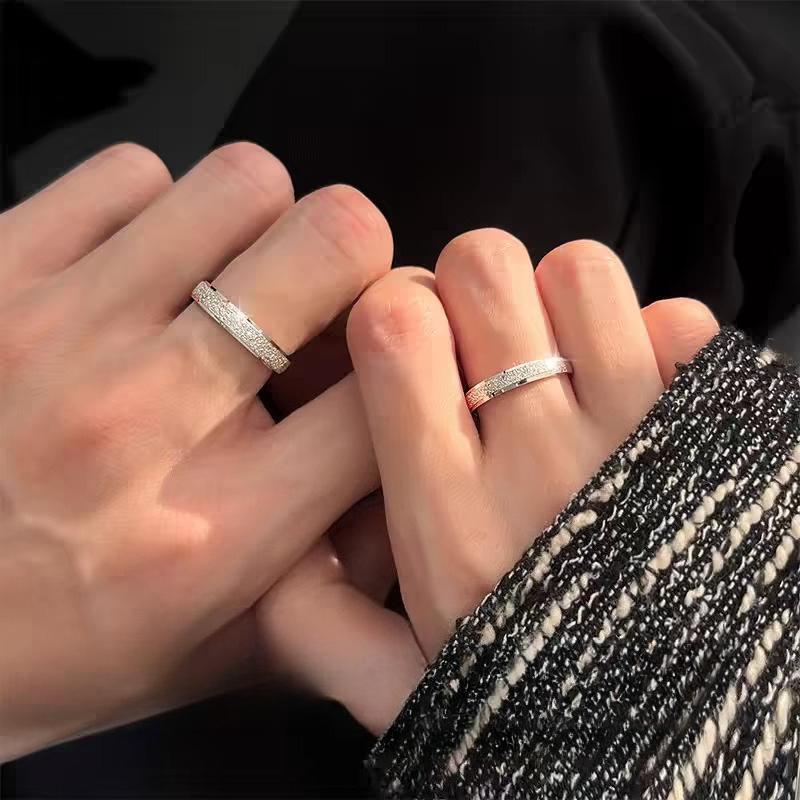 Gypsy Ring Matte Galaxy Male and Female Couples Pair Ring Alive