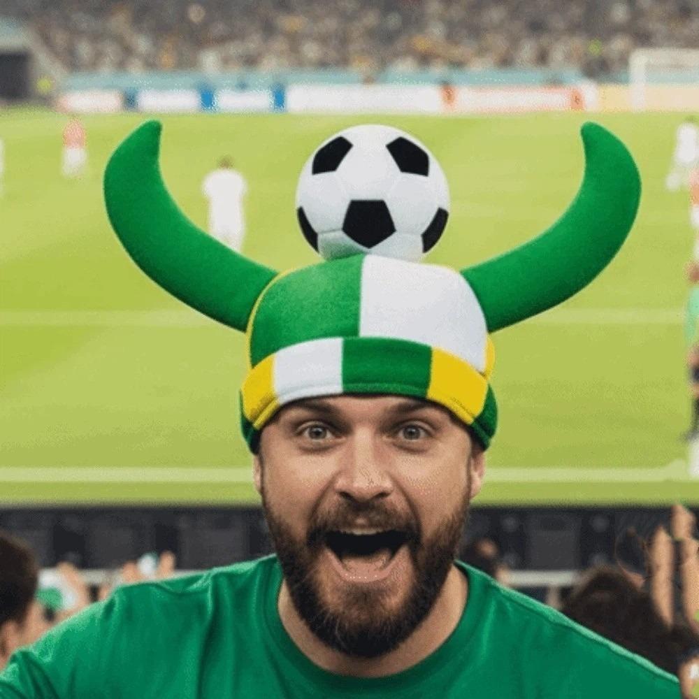 Vibrant Colors Soccer Fan Horn Hat Carnival Party Headwear  Family Gathering Fun