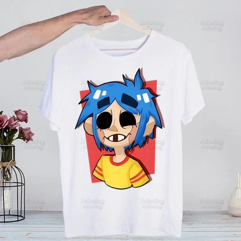 Music Band Gorillaz PUNK ROCK ChakaKhan Noodle Funny T Shirt Men New Casual Short Sleeve Tshirt Homme Manga Unisex T-shirt Tees