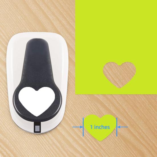 Heart-Shaped Paper Punch Set 9/16/25mm Embossing Machine for Scrapbooking DIY Card Making Zinc Alloy Craft Punches for Paper Gifts