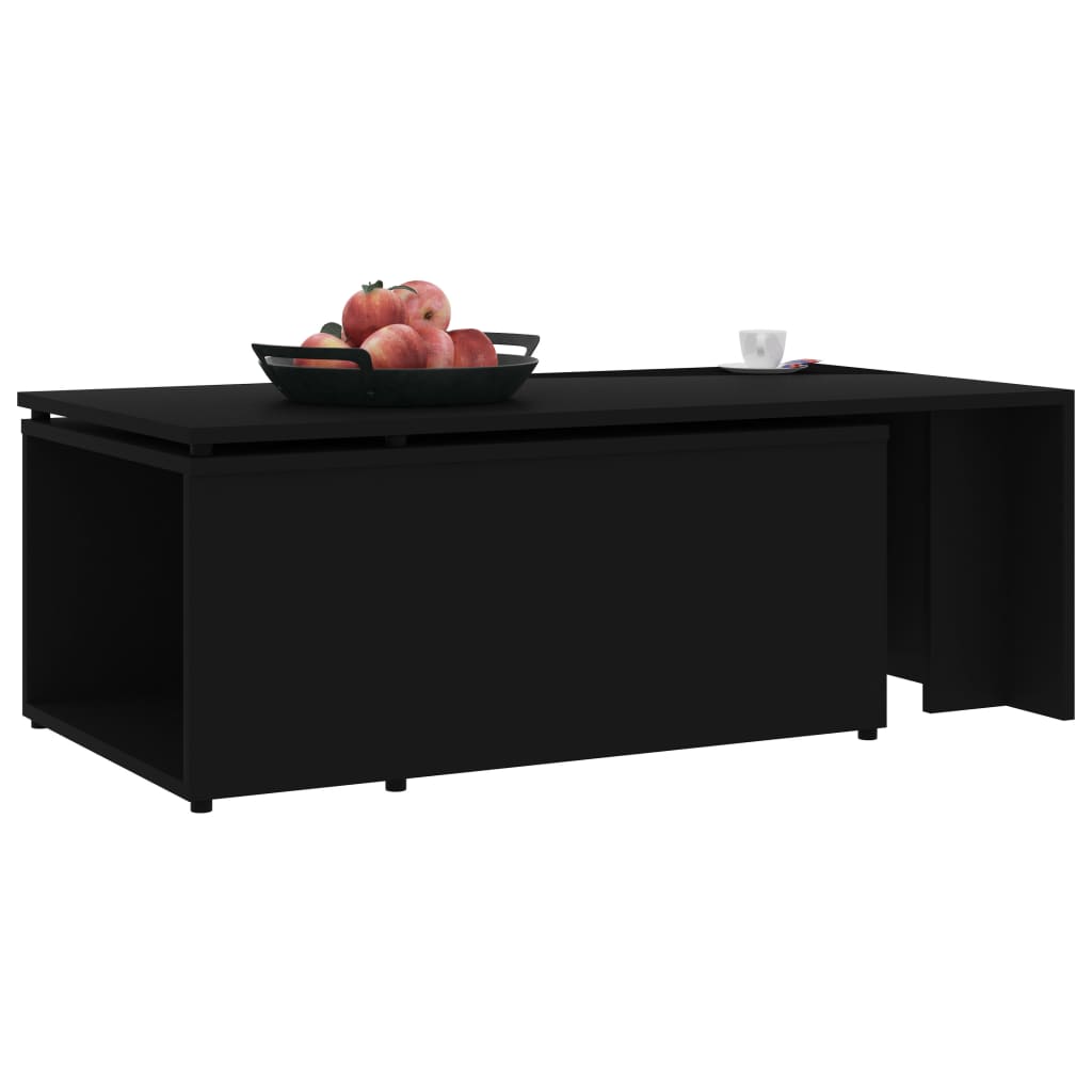 Coffee Table Black 150x50x35 Cm Particleboard