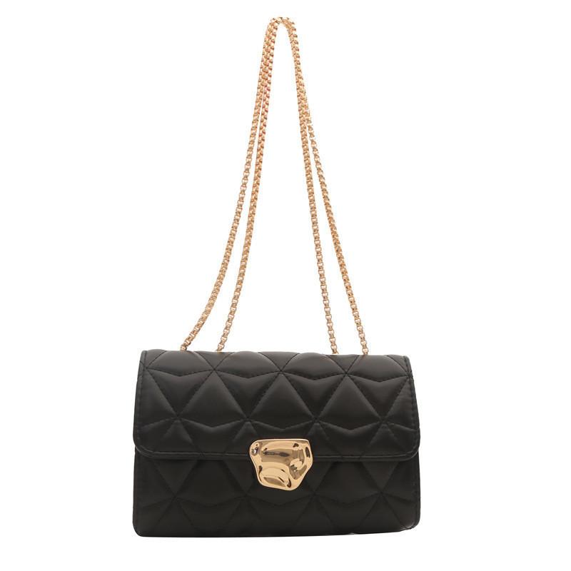 Stylish Trendy Quilted Chain Shoulder Bag For Women In Pu Leather Chic Mini Crossbody