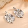 Elegant Zinc Alloy Leaf Earrings Women Gold Toned Minimalist Fashion Studs Trendy Botanical Jewelry Daily Wear