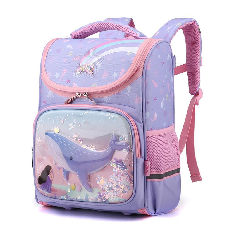 Large Capacity Children's School Bag For 1st-3rd Grade Unisex Animal Pattern Comfortable Shoulder Straps