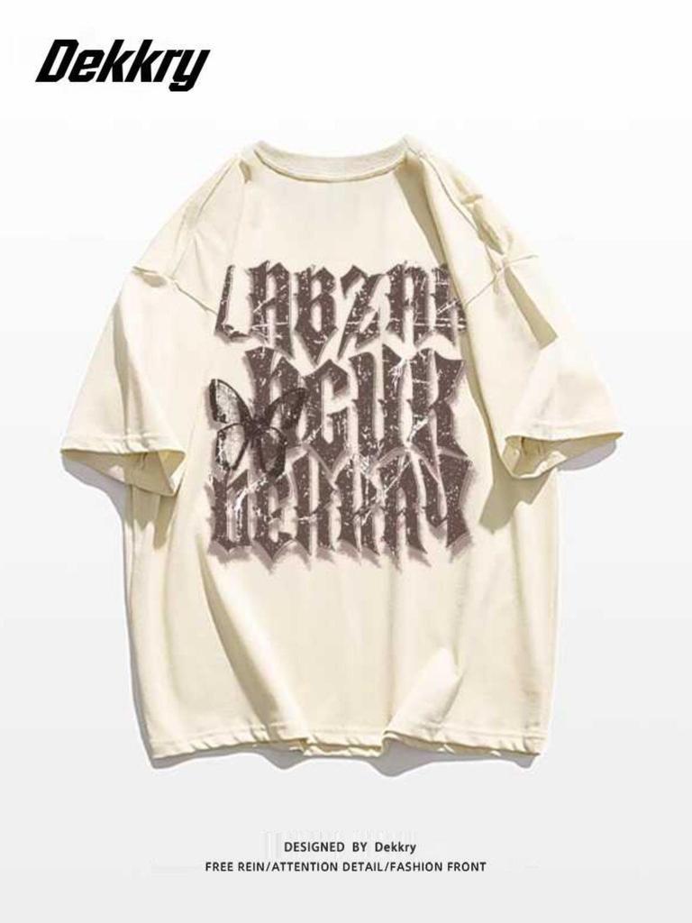 Women's Plus Size Butterfly Print Cotton T-Shirt, Short Sleeve, Slimming & Loose Fit, Versatile for Couples