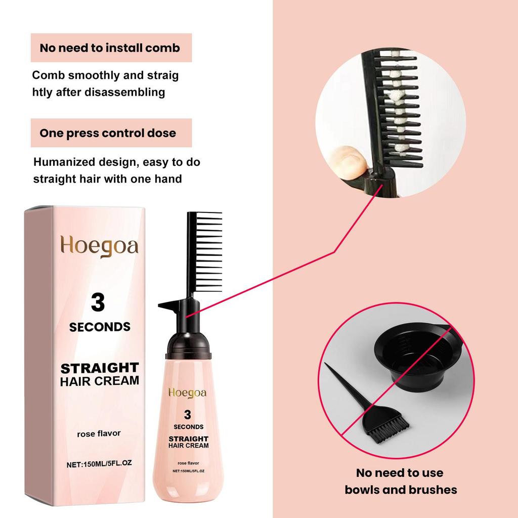 Hair Straightening Cream Professional Dry Damage Frizz Treatment Soft Smoothing Curly Hair Protein Correction Restore Hair Shiny