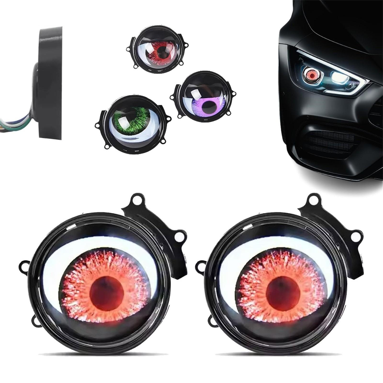 

Свет Devil Eyes для автомобилей, светодиодные регулируемые цветные 12v Devil Eyes, управление фарами с телефона One Size