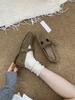 Fashion Mary Jane Shoes Female Genuine Leather 2025 Spring New Shallow Slip On Ladies Casual Ballet Shoes Soft Leather Eelgant Ballet