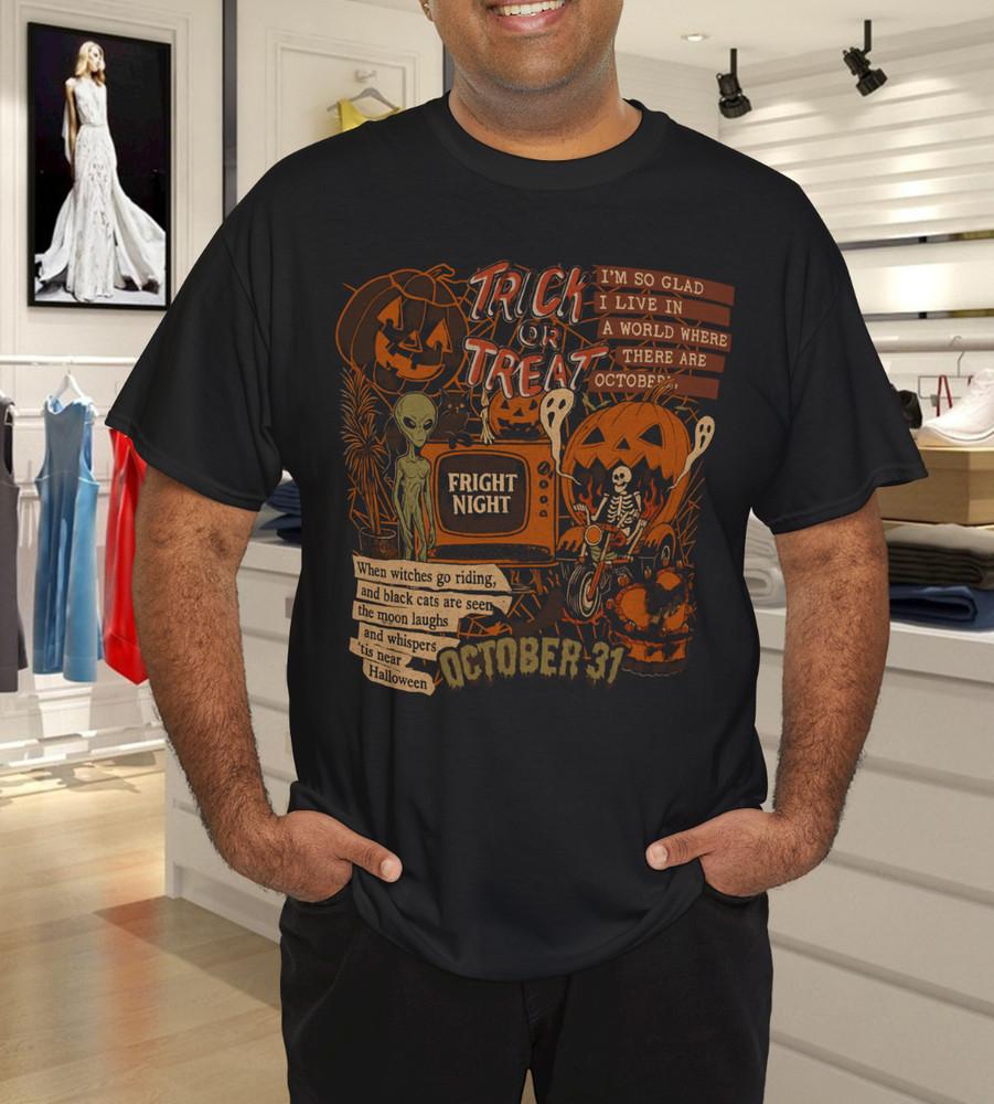 

Halloween Collage Shirt, Retro Halloween Shirt, Spooky Season Ghost Tee S