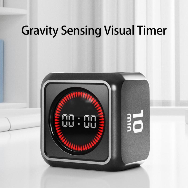 Schwerkraftsensoren Produktivitäts-Timer Digitaler Countdown-Timer mit LED-Anzeige Zeitmanagement-Gadget Küchenwerkzeug