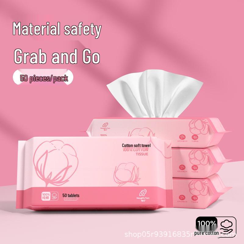 

Du Zai 100% Cotton Baby Face Towel - Soft, Thick Makeup Remover & Cleansing Towel, Wall-Mounted Pull-Out Design.