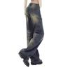 Jeans Vita Bassa Design-Sensing per Donna in Primavera e Autunno Nuovi Pantaloni Larghi Dritti e Slim a Zampa Larga a Pavimento