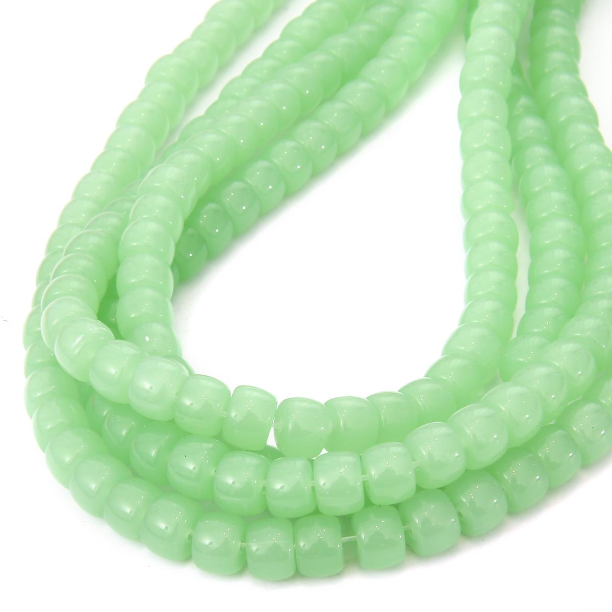 

6x4 мм 8x6 мм круглые стеклянные глянцевые бусины, круглые бусины-разделители для изготовления ювелирных изделий, браслет, ожерелье, аксессуары 8x6mm 65pcs светло-зеленый