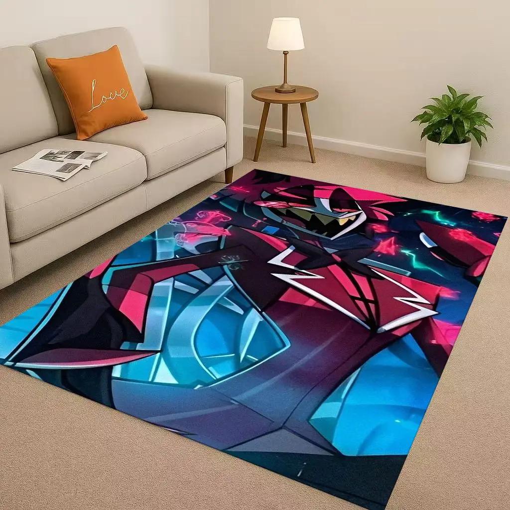 3D Cartoon H-Hazbin Hotel Angel Dust Alastor Living Room Non-Slip Area Rug Soft Carpet for Bedroom Sofa ,Easy Clean Home Doormat