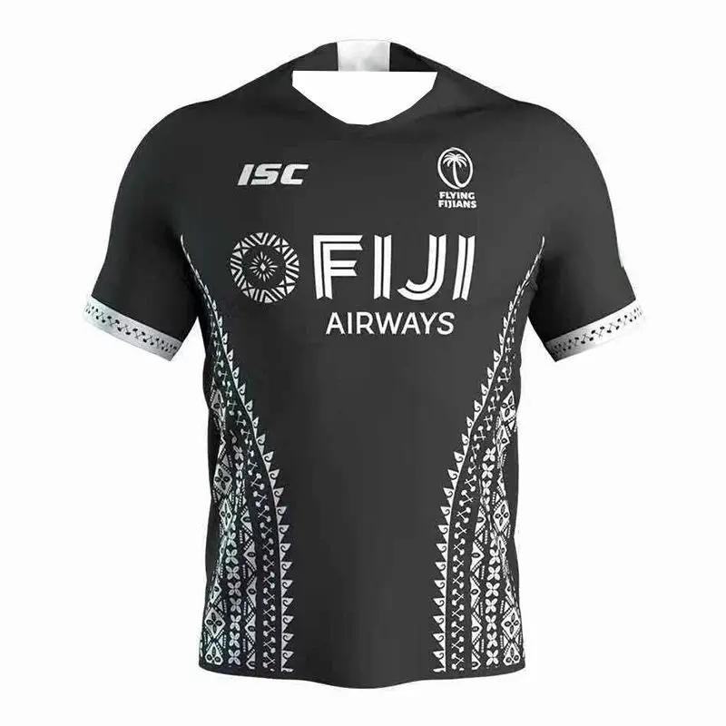 Tricou Imprimat Rugby Fiji pentru Bărbați Respirabil Uscare Rapidă Topuri Casual pentru Antrenament în Aer Liber