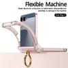Luxury Ring Holder Armpr Hinge Protection Phone Case for Samsung Z Flip 7 6 5 Z Flip7FE Clear Shockproof Transparent Back Cover