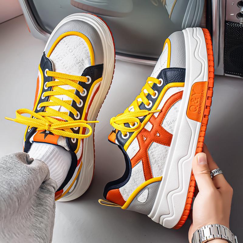 Casual Board Shoes Spring New Thick-soled Non-slip and Wear-resistant Advanced Youth Low-top Shoes