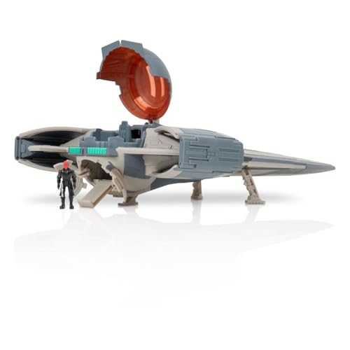 Star Wars Micro Galaxy Squadron Sith Infiltrator - 10-inch Vehicle with Stand, 2.5-inch Speeder, and Two 1-inch Microfigure Accessories