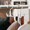 Space Saving Rotatable Hanger Hooks Plastic Spinner Hanger Bag Hanger Four Claw Hooks  Home