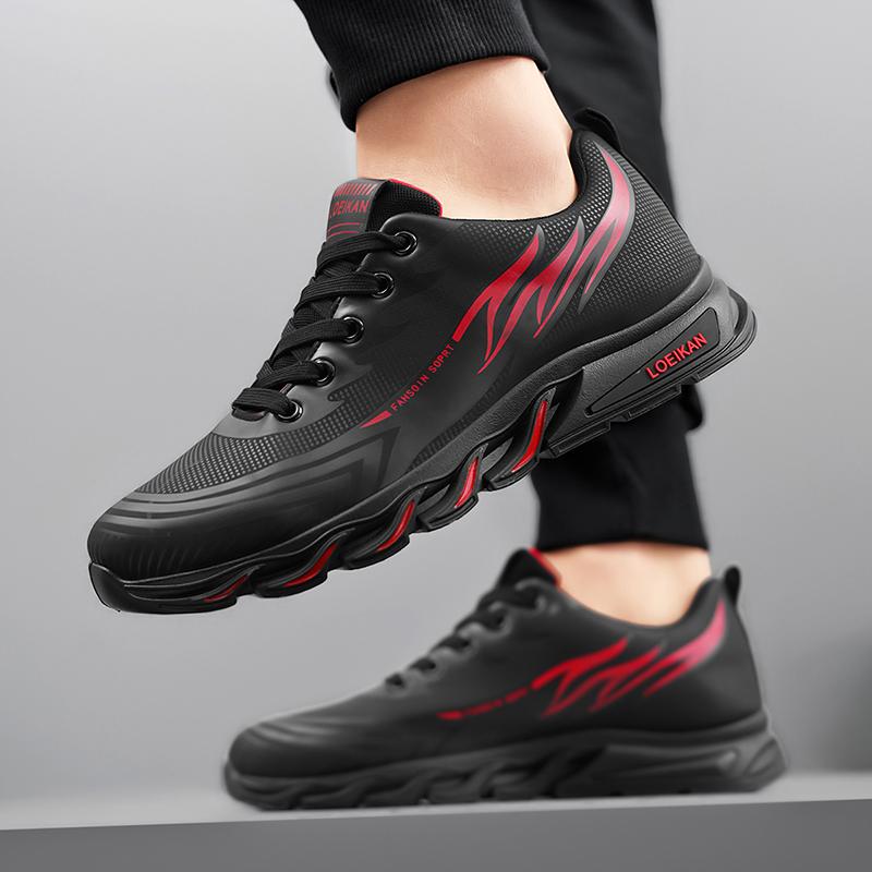 Pánská sportovní obuv Běžecké tenisky Studentská obuv na jogging Černá vycházková obuv Nadměrná velikost
