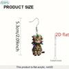 Cross-Border Cartoon Kitten Earrings - Cute Acrylic Cat Christmas Gift Jewelry