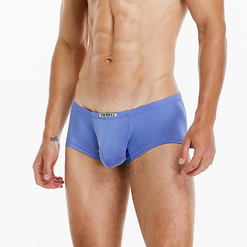 Herren Niedrig sitzende einfarbige Boxer Briefs Komfort Atmungsaktiv Enganliegende Unterhose Lässig Minimalistisch Slim-Fit Boxershorts