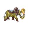 Sparkling Rhinestones Elephant Brooch Elegant Design Corsage Pin For Party Evening Wear Symbolizing Luck