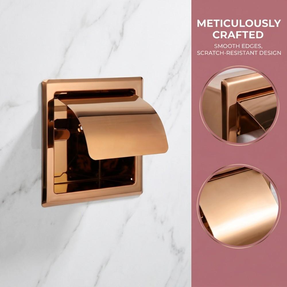 Portasciugamani in Acciaio Inossidabile Dispenser Carta Igienica Oro Rosa Bagno Cucina Lavanderia