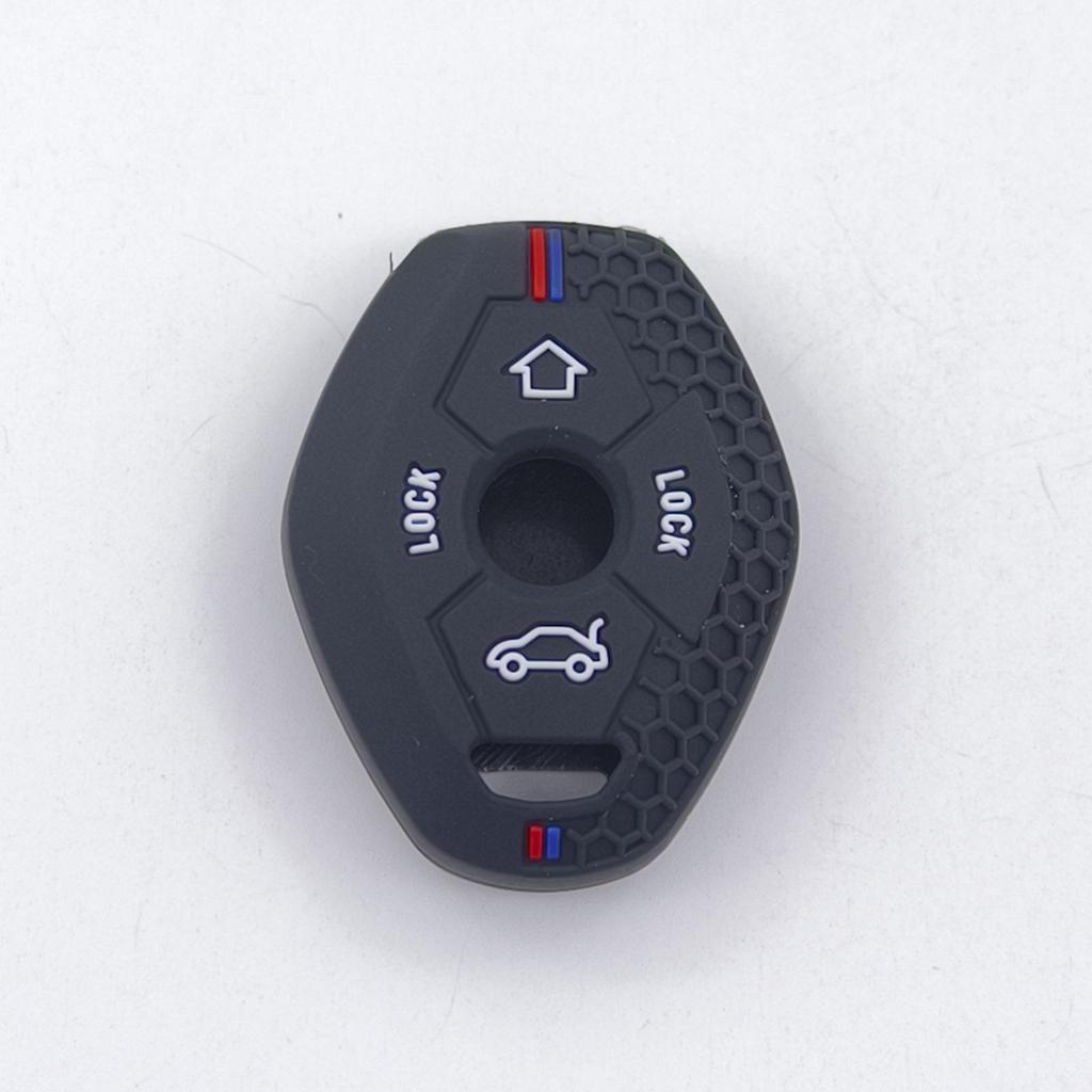 Silicone Key Case with Double-Line Hemisphere Pattern for BMW 3, 5, 7 Series X3 X4 X5 X6 Remote Control Keys