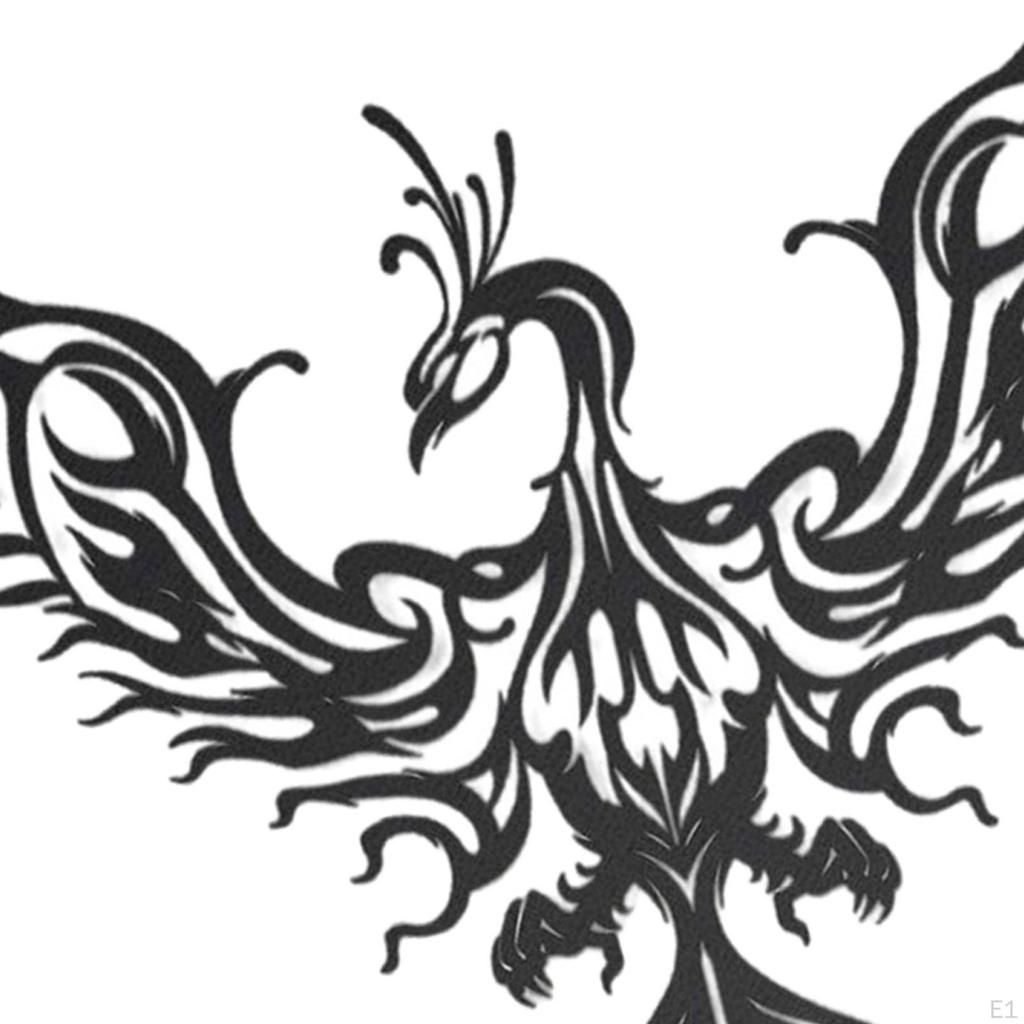 Creative Wrought Iron Phoenix Wall Art Decor, Hanging Ornament Sculpture for