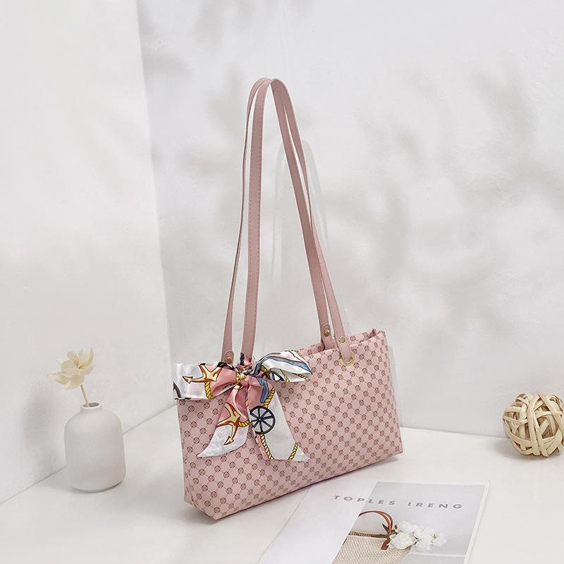 

Друкована сумка через плече Маленька сумка Жіноча проста модна сумка під пахву 29*7*15cm рожевий