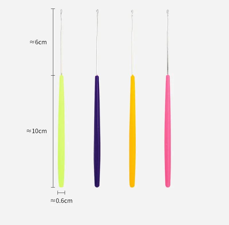 Crochet Hook with Tongue Knitting Sewing Tools Repair Sweater Beading Accessories DIY Sewing Needle Plastic Shank Crochet Hooks M