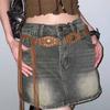 Vintage Western Rivet Belt Female Ethnic Bohemian Belt with Skirt Pants Belt Waist Seal Accessories Brown