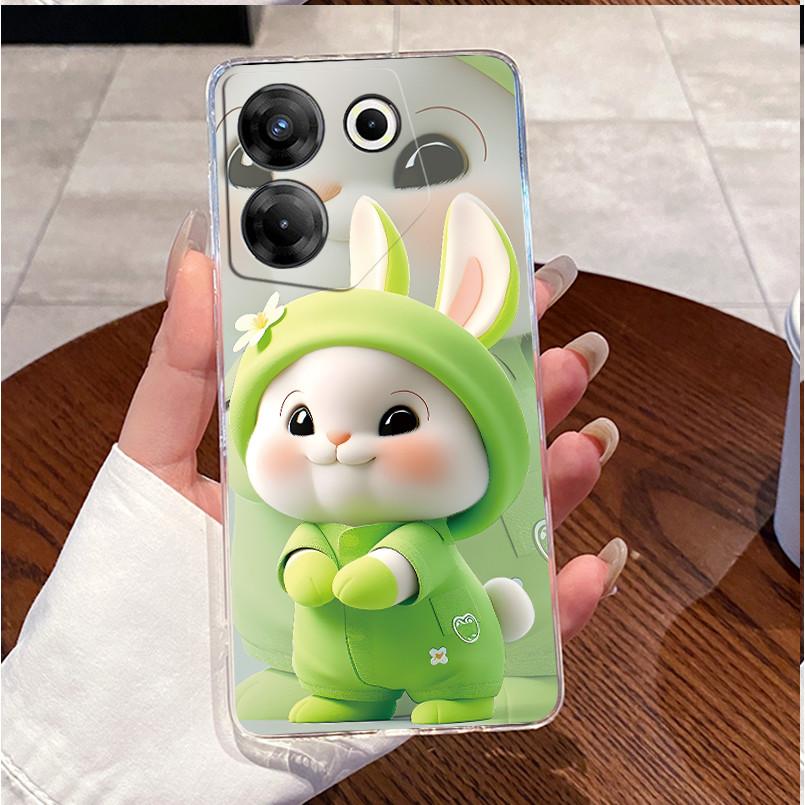 For Tecno Camon 20 Pro 5G CK8n Phone Case Techno Camon 20 Pro 5G Cover Silicone Luxury Cute Love Rabbit Funny Clear Soft Casing