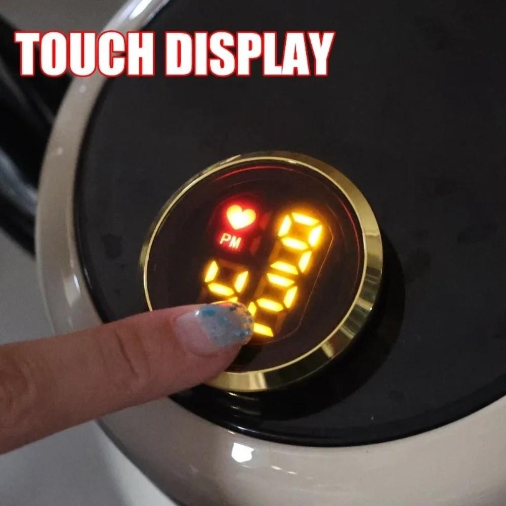 Mini Car Dashboard Clock Touch-Activated Digital Clock Stick-On Clock for Car Boat Bike Truck