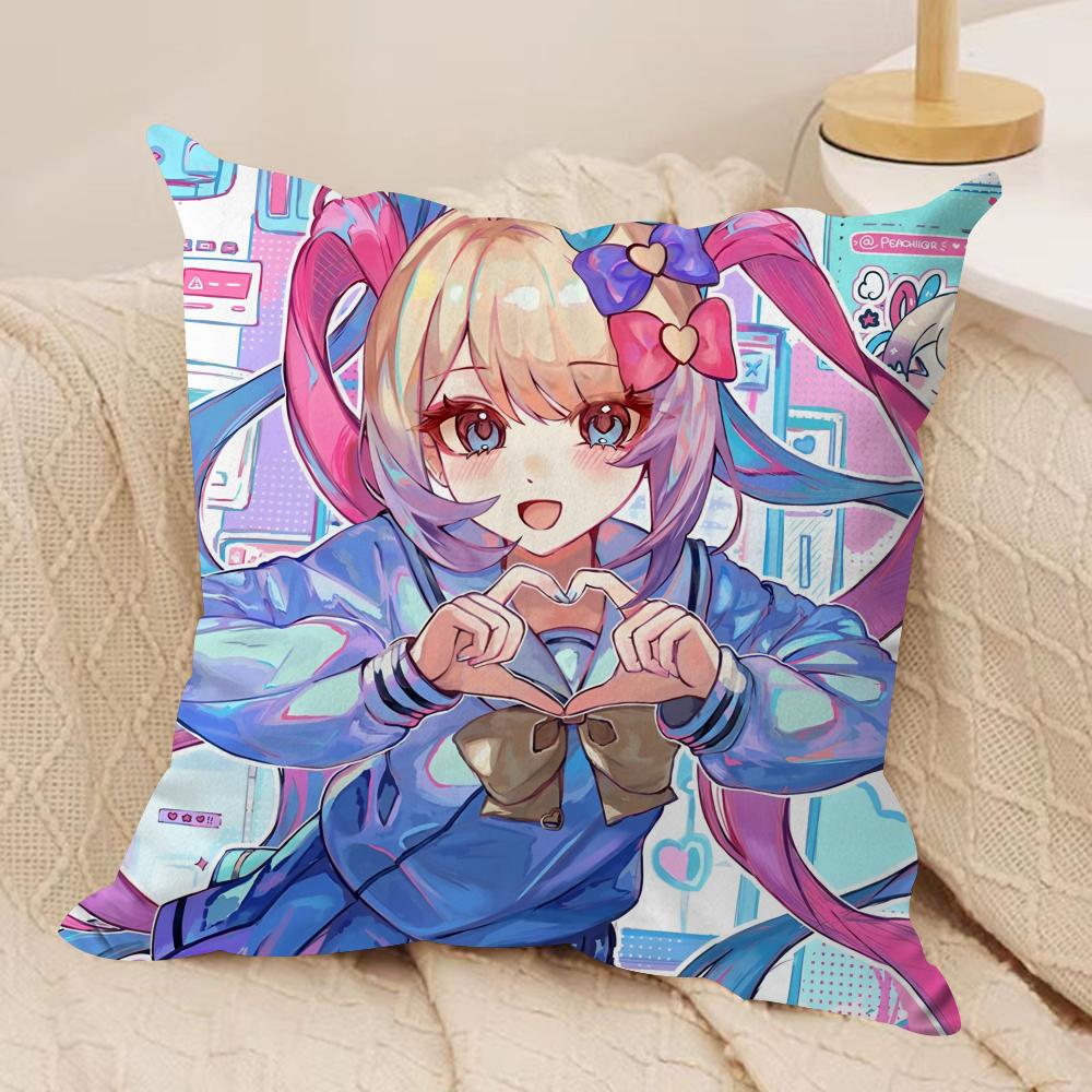 NNeedy Girl Streamer Overloa Cushion Cover Silky Short Plush Invisible Zipper Dustproof Sofa Pillow Case for Home Decor
