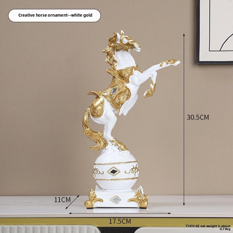Elegant Horse Resin Statue For Office Decor Modern Art Gift For Special Occasion
