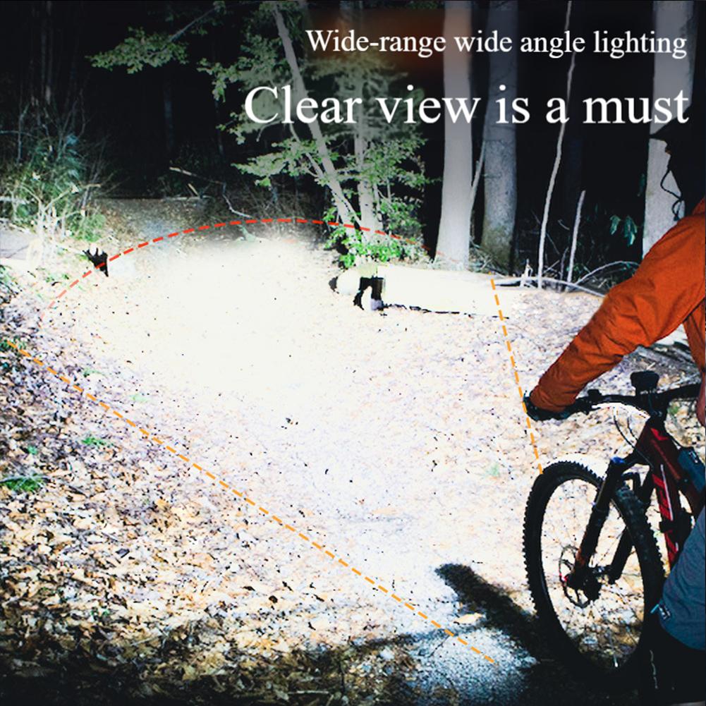 LED Bicycle Front Light Bike Flashlight Waterproof Bike Safety Lamp Rechargeable Bicycle Headlight Cycling Accessories